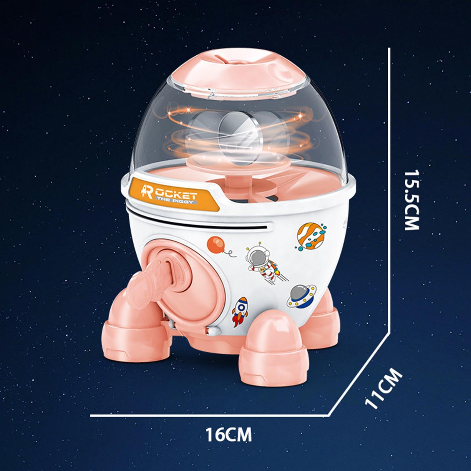 Amazon | TTETTZ ロケット貯金箱 鍵付き 誕生日プレゼント 早期学習